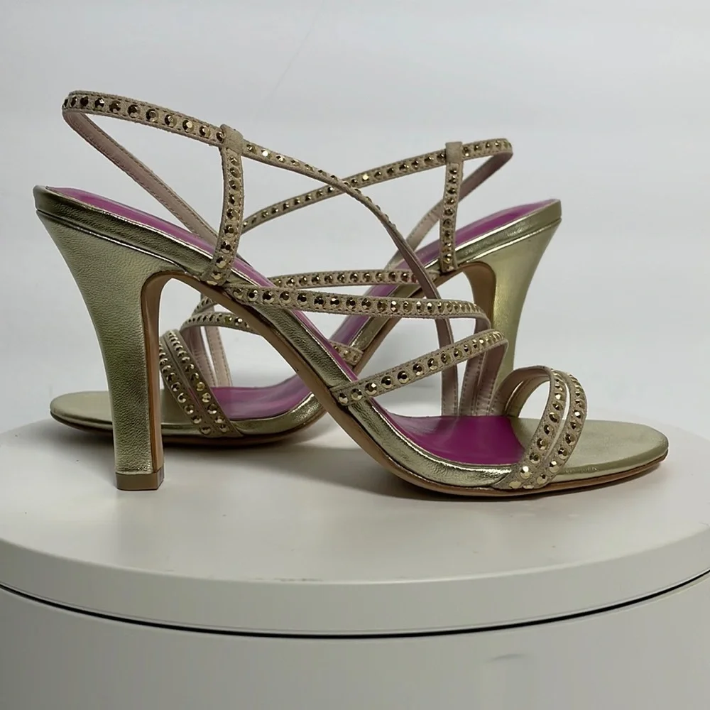 Trina Turk Heels Sandals Pink insole dress party shoes New size 7.5 M